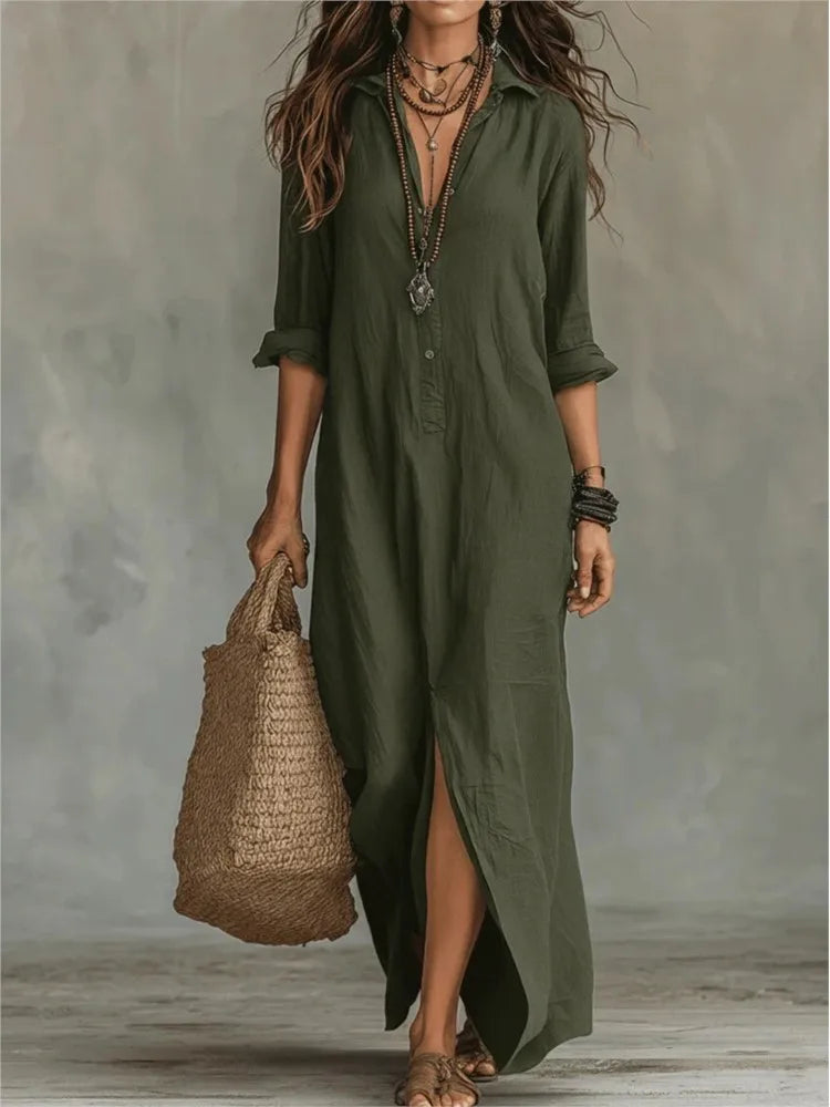 Lilas Long Sleeve Maxi Dress