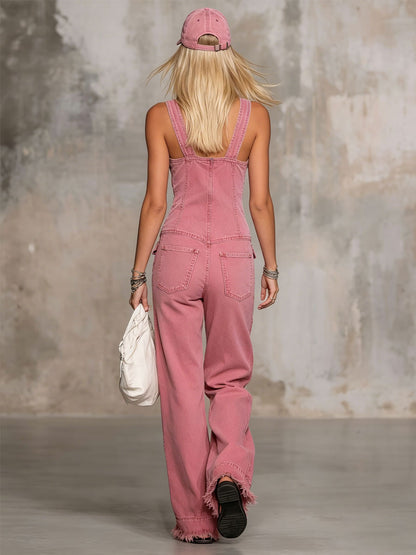 Linnea Pink Sleeveless Jumpsuit